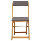 Sedie Bistro da Giardino 4 pcs Grigio Scuro 40 x 53 x 80 cm