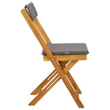 Sedie Bistro da Giardino 4 pcs Grigio Scuro 40 x 53 x 80 cm