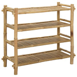 Scarpiera con lo scaffale Naturale 4 ripiani Bambù