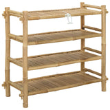 Scarpiera con lo scaffale Naturale 4 ripiani Bambù