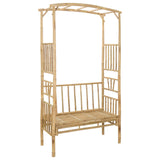 Arco da Giardino con Panchina Naturale 115 x 50 x 205 cm Bambù