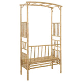 Arco da Giardino con Panchina Naturale 115 x 50 x 205 cm Bambù