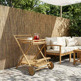 Carrello da servizio con ruote Naturale 79 x 67,5 x 84 cm Bambù