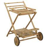 Carrello da servizio con ruote Naturale 79 x 67,5 x 84 cm Bambù