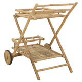 Carrello da servizio con ruote Naturale 79 x 67,5 x 84 cm Bambù