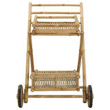Carrello da servizio con ruote Naturale 79 x 67,5 x 84 cm Bambù
