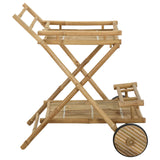 Carrello da servizio con ruote Naturale 79 x 67,5 x 84 cm Bambù