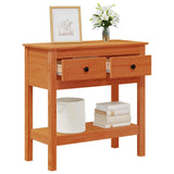 Tavolo consolle con cassetto Marrone cerato 75 x 35 x 75 cm