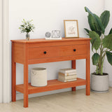 Tavolo consolle con cassetto Marrone cerato 100 x 35 x 75 cm