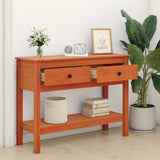 Tavolo consolle con cassetto Marrone cerato 100 x 35 x 75 cm