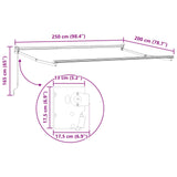 Telaio per tende da sole retrattile manuale Bianco 2,5 x 2 m