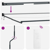 Struttura della tenda elettrica retrattile Antracite 4,5  3 m