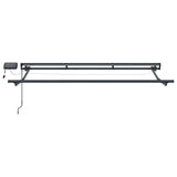 Cornice per Tenda Manuale con LED Antracite 3,5 x 2 m Alluminio