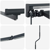 Cornice per Tenda Manuale con LED Antracite 3 x 2,5 m Alluminio
