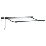 Cornice per Tenda Manuale con LED Antracite 3 x 2,5 m Alluminio