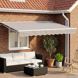 Telaio tenda elettrica con LED Bianco 3,5 x 2,5 m Alluminio
