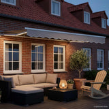 Telaio tenda elettrica con LED Bianco 3,5 x 2,5 m Alluminio