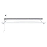 Telaio tenda elettrica con LED Bianco 3,5 x 2,5 m Alluminio