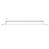 Telaio tenda elettrica con LED Bianco 4,5  3 m Alluminio
