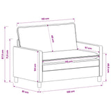 Divano Beige 126 x 81 x 87,5 cm Poliestere