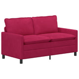 Divano Rosso Vino 156 x 81 x 87,5 cm Velluto