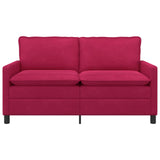 Divano Rosso Vino 156 x 81 x 87,5 cm Velluto