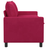 Divano Rosso Vino 156 x 81 x 87,5 cm Velluto