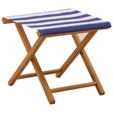 Lettino 2 pcs Legno di Eucalipto Massello Blu e Bianco