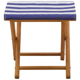 Lettino 2 pcs Legno di Eucalipto Massello Blu e Bianco