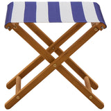 Lettino 2 pcs Legno di Eucalipto Massello Blu e Bianco