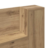 Testata letto con storage e LED Rovere Artigianale