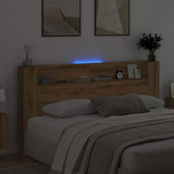 Testiera di stoccaggio con LED Rovere Artigianale