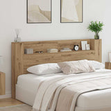 Testata letto con storage e LED Rovere Artigianale