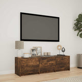 Mobile TV con LED 140 x 34 x 40 cm Quercia Affumicata