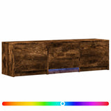 Mobile TV con LED 140 x 34 x 40 cm Quercia Affumicata