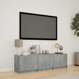 Mobile TV con LED 140x34x40 cm Grigio Cemento