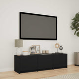 Mobile TV con LED 140 x 34 x 40 cm Nero Legno ingegnerizzato