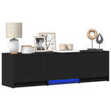 Mobile TV con LED 140 x 34 x 40 cm Nero Legno ingegnerizzato