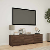 Mobile TV con LED 140 x 34 x 40 cm Quercia marrone