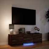 Mobile TV con LED 140 x 34 x 40 cm Quercia marrone
