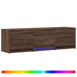Mobile TV con LED 140 x 34 x 40 cm Quercia marrone