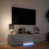 Mobile TV con LED 140x34x40 cm Sonoma grigia