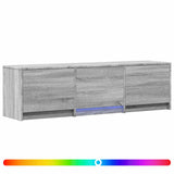 Mobile TV con LED 140x34x40 cm Sonoma grigia