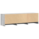Mobile TV con LED 140x34x40 cm Sonoma grigia