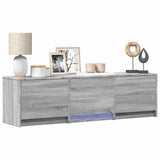 Mobile TV con LED 140x34x40 cm Sonoma grigia