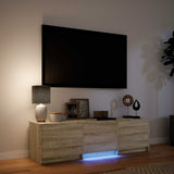 Mobile TV con LED 140 x 34 x 40 cm Rovere Sonoma