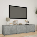Mobile TV con LED con LED Grigio Cemento 165 x 34 x 40 cm