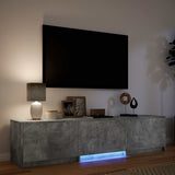 Mobile TV con LED con LED Grigio Cemento 165 x 34 x 40 cm