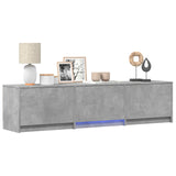 Mobile TV con LED con LED Grigio Cemento 165 x 34 x 40 cm