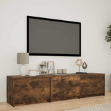 Mobile TV con LED 165 x 34 x 40 cm Quercia Affumicata